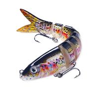 Qsvbeeqj Swimbaits 18G Multi Joint 13 4 cm Leurre de pêche 8 segments Leurre artificiel dur avec crochet pour truite Leurre à manivelle multi-sections