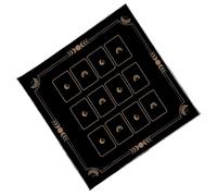 Qsvbeeqj Tarots artistiques Lire la durée du tissu Tapis en velours Tapis de tarot réutilisables pour les amateurs de tarot et les collectionneurs Couverture de table mystique