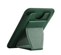Qsvbeeqj Téléphone général Montage dorsal Porte-cartes pliable Multifonction PU Smartphone Support magnétique Étui portefeuille