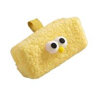 Qsvbeeqj Trousse à crayons Shaggy Grande capacité Trousse à crayons en peluche Sacs à crayons Voyage Cosmétiques Sac de rangement pour étudiant Adulte Fille Femmes Voyage Sacs de rangement, Jaune