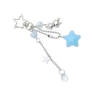 Qsvbeeqj Unique Perle Étoile et Charme d'ours Porte-clés Décoration Créative Chaîne de Clé pour Femmes Coloré Porte-clés Porte-clés Décoration