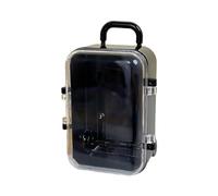 Qsvbeeqj Valise de rangement miniature - Valise à roulettes - Pour voyage, vacances, jouets, bonbons, sac à main - Accessoire de poupée, Noir , L