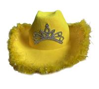 Qsvbeeqj Vintage Country Western Fedora Chapeau Cowgirl Fourrure Garnitures Cowgirls Pour Fête Photo Accessoires Headwaer Cadeaux Western Cowgirl Noir