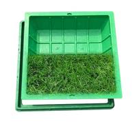 QSVPWNCBN Couvercle de Fosse septique Invisible, Couvercle et Cadre de Regard carré encastré, Base en résine Durable pour Jardin extérieur, 50 x 50 cm, Design dissimulé pour aménagement paysager