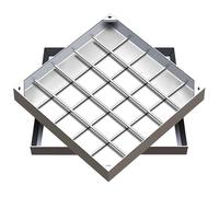 QSVPWNCBN Couvercle de Regard étanche en Acier Inoxydable, Couvercle d'inspection carré en métal pour Drain Pluvial, Couvercle d'égout avec Base pour Fosse septique de sous-Sol (60 x 60 cm)