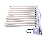 QSVPWNCBN Penderie Extensible à 2 Niveaux avec Bras de 10/22 Pouces, Rails d'amortissement à Double rangée, Tringle de Rangement et Cintre Blanc cassé pour Montage latéral/supérieur (35 x 46 cm).