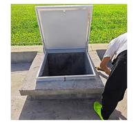 QSVPWNCBN Porte d'accès sur Mesure pour Vide sanitaire avec vérin à gaz et poignée, Couvercle de Remplacement pour Trappe d'évacuation d'urgence pour Villas, usines et résidences - 32" x 32" (81 x 81