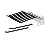 QSVPWNCBN Porte-Pantalons Coulissant à Montage latéral - 10 Bras, Tringle de Rangement Extensible pour Placard, Organiseur de Pantalons à Double rangée pour Petits espaces et armoires - Noir B