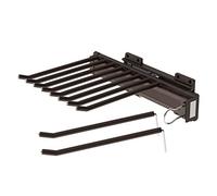 QSVPWNCBN Porte-Pantalons Coulissant à Montage latéral avec 10 Bras, Tringle de Rangement Extensible pour Placard, Organiseur de Pantalons à Double rangée pour Petits espaces et armoires - Marron B
