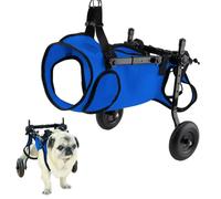 QSWLHLYY Fauteuil Roulant pour Animaux De Compagnie, Chariot pour Chien, Fauteuil Roulant pour Petits Chiens pour Les Pattes ArrièRes - Aide à La Mobilité RéGlable pour Animaux HandicapéS,Blue-S