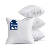 QSWRD Coussin Rembourrage 40 x 40 cm Lot de 4 Petits Coussins Décoratifs Blancs pour Le Salon Canapé Lit Canapé Carrés Housse de Coussin Garnissage Coussin