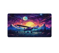 QSYFNBZL Grand Tapis de Souris avec Photo d'un Planeur dans l'espace Lavable pour capteurs de Jeu Faible frottement antidérapant Accessoires de Jeu pour Mac et PC 40x75cm