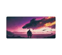 QSYFNBZL Grand Tapis de Souris futuriste Guerre dans l'espace Tapis de Souris Lavable 40x90cm Grand sous Main avec Bords Cousus Base en Caoutchouc Naturel antidérapant Durable