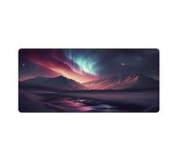 QSYFNBZL Grand Tapis de Souris Gmaing Aurora Borealis Grand Tapis de Souris 40x90cm sous Main avec Bord Cousu Accessoires de Bureau Base antidérapante