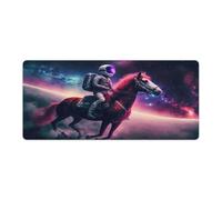 QSYFNBZL Grand Tapis de Souris Gmaing Motif Cheval Astronaute 40x90cm idéal pour Le Travail Les Loisirs et Les études