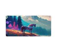 QSYFNBZL Grand Tapis de Souris Gmaing Motif Cheval majestueux dans la Nature Tapis de Souris Long 40x90cm idéal pour Divers scénarios tels Que Le Travail Les Loisirs et Les études