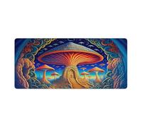 QSYFNBZL Grand Tapis de Souris Gmaing Motif forêt de Champignons 40x90cm idéal pour Le Travail Les Loisirs et Les études