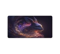 QSYFNBZL Grand Tapis de Souris Gmaing Motif lièvre 30x60cm avec Bords Cousus Base antidérapante