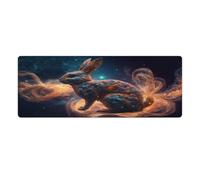 QSYFNBZL Grand Tapis de Souris Gmaing Motif lièvre 30x80cm pour Clavier Ordinateur de Jeu Ordinateur Portable Maison Bureau Voyage