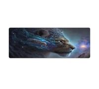 QSYFNBZL Grand Tapis de Souris Gmaing Motif Lion céleste Extra Large 30x80cm avec Bords Cousus Base en Caoutchouc Naturel antidérapant et Durable