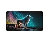QSYFNBZL Grand Tapis de Souris Gmaing Motif Loup Solitaire 40x75cm pour Ordinateur Portable PC Bureau Design Mignon Accessoires de Bureau