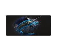 QSYFNBZL Grand Tapis de Souris Gmaing Motif Poisson Rouge dans l'eau 40x90cm idéal pour Le Travail Les Loisirs et Les études