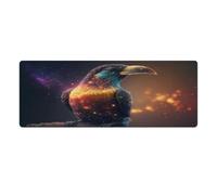 QSYFNBZL Grand Tapis de Souris Gmaing Motif Toucan 30x80cm Tapis de Bureau avec Bords Cousus Surface Lisse pour Un contrôle de la Vitesse et Base antidérapante