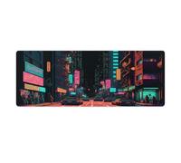 QSYFNBZL Grand Tapis de Souris Gmaing New York City Neon Long Tapis de Souris 30x80cm sous Main adapté à Divers scénarios tels Que Le Travail Les Loisirs et Les études