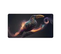 QSYFNBZL Grand Tapis de Souris Gmaing Toucan 40x75cm Tapis de Souris pour Clavier Tapis de Bureau Bords Cousus Surface Lisse pour Le contrôle de la Vitesse Base antidérapante