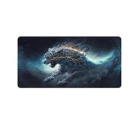 QSYFNBZL Grand Tapis de Souris Motif Tigre céleste Base antidérapante en Caoutchouc imperméable et antitache Compatible avec PC MacBook et Ordinateur Portable 30x60cm