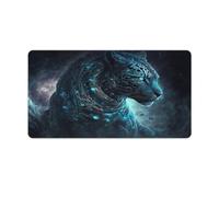 QSYFNBZL Grand Tapis de Souris Motif Tigre céleste sous Main en Caoutchouc antidérapant imperméable et antitache Compatible avec PC MacBook et Ordinateur Portable 40x75cm