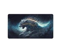 QSYFNBZL Grand Tapis de Souris Tigre Céleste 40x75cm avec Base antidérapante et Bords Cousus idéal pour Les Jeux de Bureau