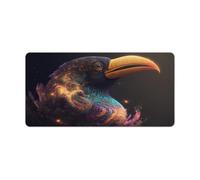 QSYFNBZL Grand Tapis de Souris Toucan 30x60cm antidérapant imperméable texturé Bords Cousus pour Jeux Bureau Maison