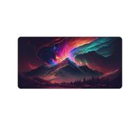 QSYFNBZL Tapis de Souris de Jeu Aurora Borealis 30x60cm sous Main avec Bords Cousus antidérapant imperméable Durable pour la Maison Le Bureau et Les Jeux