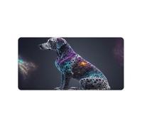 QSYFNBZL Tapis de Souris de Jeu Dalmatien 30x60cm avec Bords Cousus antidérapant imperméable Durable pour la Maison Le Bureau et Les Jeux