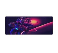 QSYFNBZL Tapis de Souris d'ordinateur Astronaute en orbite Tapis de Souris étendu 30x80cm Grand Tapis de Bureau avec Base antidérapante et Bord Cousu pour Les Jeux de Bureau