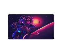 QSYFNBZL Tapis de Souris Extensible Astronaute en orbite Lavable 40x75cm avec Base antidérapante et Bord Cousu pour Jeux de Bureau