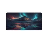 QSYFNBZL Tapis de Souris Extra Large Aurora Borealis 30x60cm avec Base en Caoutchouc antidérapante pour Le Bureau et la Maison