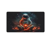 QSYFNBZL Tapis de Souris Extra Large Chillin in Space avec Base en Caoutchouc antidérapant Doux et Durable pour Ordinateur de Bureau et de Maison 40x75cm