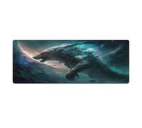 QSYFNBZL Tapis de Souris Extra Large Motif Tigre Céleste 30x80cm Grand Tapis de Bureau pour Une Vitesse et Un contrôle optimaux Base en Caoutchouc antidérapante