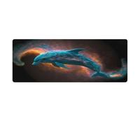 QSYFNBZL Tapis de Souris Lavable Motif Dauphin Sauteur 30x80cm avec Base en Caoutchouc antidérapant et Bords Cousus pour la Maison Le Bureau Les Jeux et Le Travail