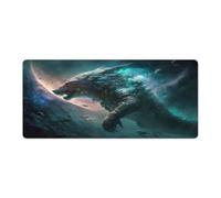 QSYFNBZL Tapis de Souris Longs et lavables Motif Tigre céleste 40x90cm pour Ordinateur PC Ordinateur Portable Jeux Bureau Maison Accessoire Gadget