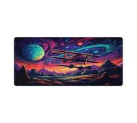 QSYFNBZL Tapis de Souris Longs Photo d'un Planeur dans l'espace Tapis de Souris Lavable Grand Format 40x90cm pour Ordinateur PC Ordinateur Portable Jeux Bureau Maison Accessoire Gadget