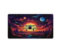 QSYFNBZL Tapis de Souris Longs Une Photo d'avion Planeur dans Le domaine Spatial dans Le Style Extra Large 40x75cm Grand sous Main pour Ordinateur de Jeu Ordinateur Portable Bureau à Domicile Voyage