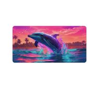 QSYFNBZL Tapis de Souris Motif Dauphin Sauteur Grand Format 30x60cm avec Surface antidérapante en Caoutchouc résistant à l'eau pour la Maison Le Bureau et la Salle de Jeux