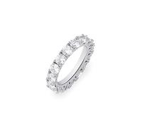 QSYJCCXD 14K Gold Densily Ret Moisanite Anneau, bague à une seule rangée Round 4 mm, un jeton simpliste mais élégant pour des moments mémorables, la fête des pères pour papa