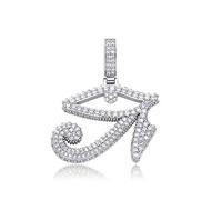 QSYJCCXD 14K Gold sur S925 Ancient Egyptian Horus Eye Pendant, Collier Moisanite densément réglé, pontant les légendes anciennes avec la mode d'aujourd'hui, les cadeaux de la fête des pères pour papa