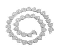 QSYJCCXD 14K Gold sur S925 Collier Moisanite en T en forme de cœur, bijoux hip-hop romantique, cadeau de couple