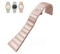 QSYJCCXD 15 mm 17 mm 18 mm 23 mm 25 mm Forme concave Bandle de montre en acier inoxydable Fix pour les bracelets à sangle de montre en argent Omega Constellation