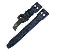 QSYJCCXD 20 mm 21 mm 22 mm Rivet Woven authentique Vow Cow Watch Band , pour IWC Big Pilot Portuyser Pilot IW3777 Series Remplacez le groupe de montre en cuir de vache